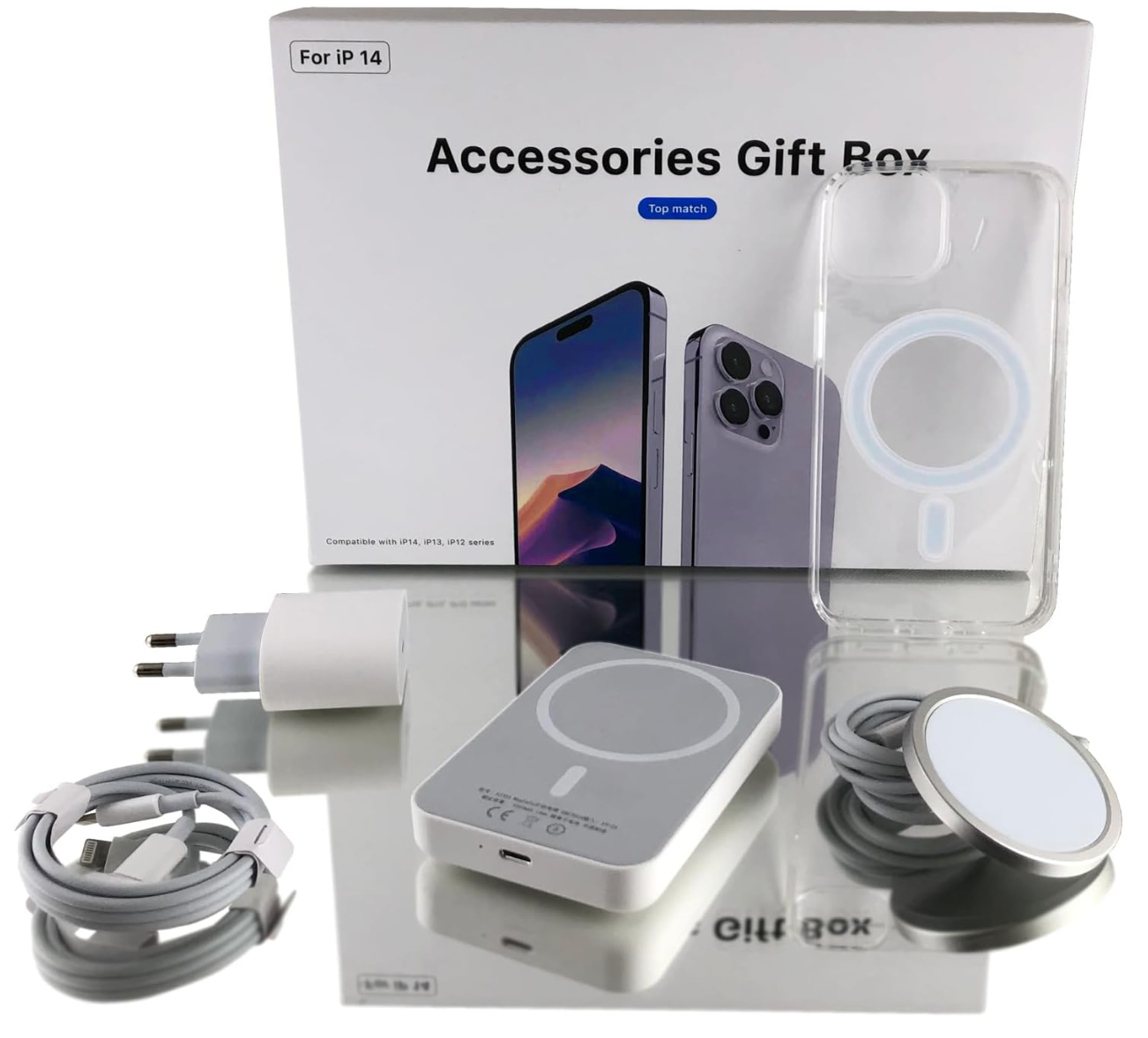 Coffret Chargeur, casque, étui, iPhone 12, 13, 14, 15/16, Pro Max + accessoires